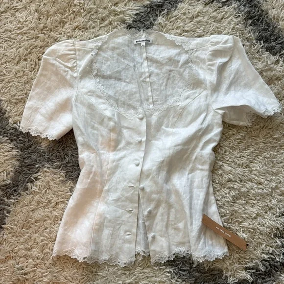 Reformation Anabella Linen Top - Picture 4 of 7